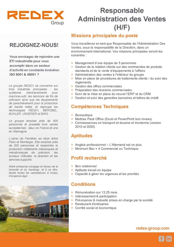 Offre emploi Responsable ADV